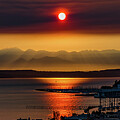 Sunset Seattle Puget Sound Photograph by Tommy Farnsworth