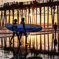 Sunset Silhouette at Oceanside Pier Photograph by David Levin Sunset Silhouette at Oceanside Pier Photograph by David Levin