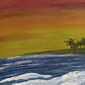 Sunset Waves Mixed Media by Lisa Neuman Sunset Waves Mixed Media by Lisa Neuman