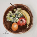 Sustenance in a Wooden Bowl Painting by Sheila Romard Sustenance in a Wooden Bowl Painting by Sheila Romard