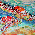 Splendid Sea Turtles Painting by Jyotika Shroff Splendid Sea Turtles Painting by Jyotika Shroff