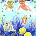 Swimming with the Fish Painting by Carlin Blahnik CarlinArtWatercolor Swimming with the Fish Painting by Carlin Blahnik CarlinArtWatercolor