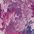 Swirling Pink Purple Fluid Art by Pamela Williams