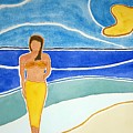 Tahitian Shore Painting by John Klobucher Tahitian Shore Painting by John Klobucher