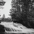 Tahquamenon Falls Lower Black And White Photograph by Dan Sproul Tahquamenon Falls Lower Black And White Photograph by Dan Sproul