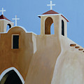 Taos Church One Painting by Ted Clifton Taos Church One Painting by Ted Clifton