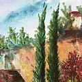 Temecula Cyprus Painting by Roxy Rich Temecula Cyprus Painting by Roxy Rich