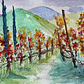 Temecula Vineyard Landscape Painting by Roxy Rich Temecula Vineyard Landscape Painting by Roxy Rich