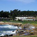 The 18th At Pebble Beach Photograph by Barbara Snyder The 18th At Pebble Beach Photograph by Barbara Snyder