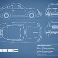 The 356 C Blueprint Photograph by Mark Rogan The 356 C Blueprint Photograph by Mark Rogan
