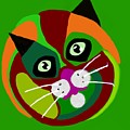 The abstract cat Digital Art by Elaine Hayward The abstract cat Digital Art by Elaine Hayward