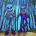The Aliens Walk Through the Woods Together by Similar Alien