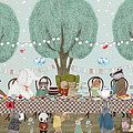 The Big Little Tea Party Painting by Bri Buckley