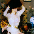 The Black Hat 1904 Painting by Frank Benson The Black Hat 1904 Painting by Frank Benson
