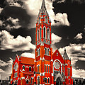 The Cathedral Shrine of the Virgin of Guadalupe in Dallas, Texas, isolated on black and white Digital Art by Nicko Prints The Cathedral Shrine of the Virgin of Guadalupe in Dallas, Texas, isolated on black and white Digital Art by Nicko Prints