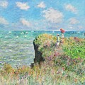 The Cliff Walk at Pourville  by Claude Monet