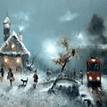 The End Stop of Tram Painting by Igor Medvedev The End Stop of Tram Painting by Igor Medvedev