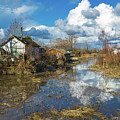 The flood in the Finn Slough - old fisherman's village Photograph by Alex Lyubar The flood in the Finn Slough - old fisherman's village Photograph by Alex Lyubar