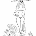 The French Bathing Suit by Al Hirschfeld