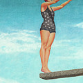 The High Dive Painting by Valerie Evans The High Dive Painting by Valerie Evans