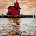 The Holland Harbor Lighthouse Photograph by Debra and Dave Vanderlaan The Holland Harbor Lighthouse Photograph by Debra and Dave Vanderlaan