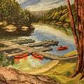 The Loch Painting by PJ Kirk The Loch Painting by PJ Kirk