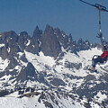 The Minarets from a Ski Lift by Bonnie Colgan