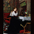 The Mirror by Pierre-Charles Comte Remastered Xzendor7 Fine Art Classical Reproductions Painting by Rolando Burbon The Mirror by Pierre-Charles Comte Remastered Xzendor7 Fine Art Classical Reproductions Painting by Rolando Burbon