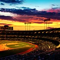 The Oakland-Alameda County Coliseum in sunset light Digital Art by Nicko Prints The Oakland-Alameda County Coliseum in sunset light Digital Art by Nicko Prints