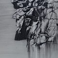 The Old Man Of The Mountain Drawing by Sean Connolly The Old Man Of The Mountain Drawing by Sean Connolly