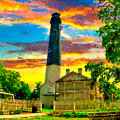 The Pensacola lighthouse and maratime museum at sunset - digital painting Digital Art by Nicko Prints The Pensacola lighthouse and maratime museum at sunset - digital painting Digital Art by Nicko Prints
