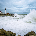 The Power Of The Sea, Nor'easter Waves. Photograph by Jeff Sinon The Power Of The Sea, Nor'easter Waves. Photograph by Jeff Sinon