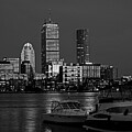 The Pru lit up for the Boston Celtics Go Cs. Through the Boats Black and White by Toby McGuire