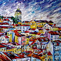 The Roofs Of Lisbon Painting by Mirek Kuzniar The Roofs Of Lisbon Painting by Mirek Kuzniar
