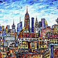 The Rooftops Of New York Painting by Mirek Kuzniar The Rooftops Of New York Painting by Mirek Kuzniar