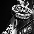 The Stage on Broadway in Black and White - Nashville Photograph by Gregory Ballos The Stage on Broadway in Black and White - Nashville Photograph by Gregory Ballos