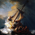 The Storm on the Sea of Galilee, miracle of Jesus, 1633 Painting by Rembrandt The Storm on the Sea of Galilee, miracle of Jesus, 1633 Painting by Rembrandt