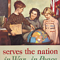 The Teacher Serves the Nation in War and Peace by Patriot Posters