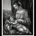 The Virgin and Child,With Infant Saint John the Baptist by Engraver Franz Hanfstangl Classical Art Painting by Rolando Burbon The Virgin and Child,With Infant Saint John the Baptist by Engraver Franz Hanfstangl Classical Art Painting by Rolando Burbon