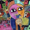 Thembisa Painting by Eli Kobeli 1932-1999 Thembisa Painting by Eli Kobeli 1932-1999