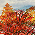 Three Fall Trees Painting by Lisa Neuman Three Fall Trees Painting by Lisa Neuman
