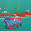 Three Fishing Boats Chinoserie by Charles Stuart Three Fishing Boats Chinoserie by Charles Stuart