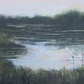 Three Swans a Swimming Painting by Paula Pagliughi Three Swans a Swimming Painting by Paula Pagliughi