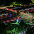 Thruway at Night Photograph by Kevin Suttlehan Thruway at Night Photograph by Kevin Suttlehan