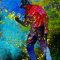 Tiger Woods Dream 02 Painting by Miki De Goodaboom Tiger Woods Dream 02 Painting by Miki De Goodaboom