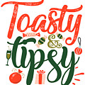 Toasty And Tipsy Christmas Holiday Calligraphy by Sweet Birdie Studio Toasty And Tipsy Christmas Holiday Calligraphy by Sweet Birdie Studio