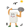 Tofu loves playing badminton Drawing by Min Fen Zhu Tofu loves playing badminton Drawing by Min Fen Zhu