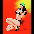 Too Hot To Touch by Peter Driben Vintage Pin-Up Girl Art Painting by Rolando Burbon Too Hot To Touch by Peter Driben Vintage Pin-Up Girl Art Painting by Rolando Burbon