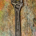 Tool on Rusty Metal Two by Randy Steele Tool on Rusty Metal Two by Randy Steele