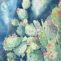 Topanga prickly Pear Cactus Painting by Luisa Millicent Topanga prickly Pear Cactus Painting by Luisa Millicent